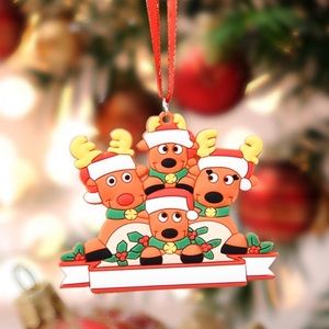 Set of 8 Hanging Elk Wear Resistant PVC Deer Holiday Tree Ornament for Christmas